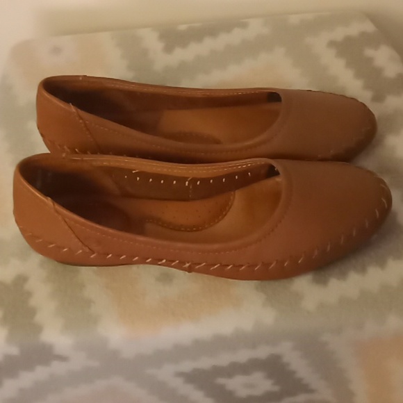 Born Shoes - Born Brown Leather Ballet Flats Sz 8.5